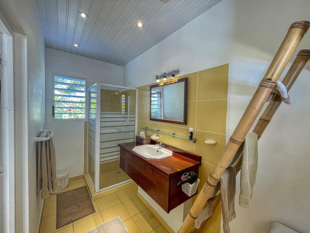 Villa à 50m de la plage à louer à Saint François Guadeloupe_salle de douche-13